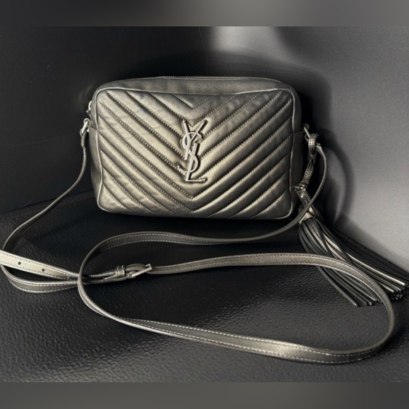 Saint Laurent Shoulder Bag Metallic Calfskin Metalasse Lou Camera bag - Picture 1 of 13